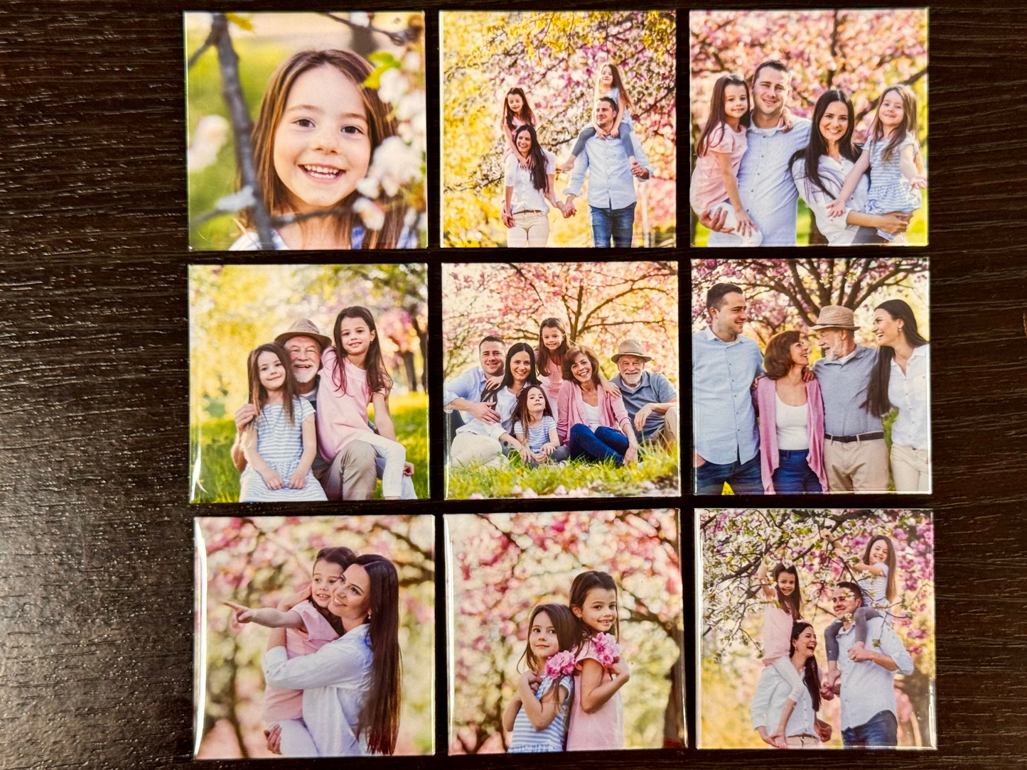 Set of 9 Custom Photo Magnets – A Memory You Can Hold Onto