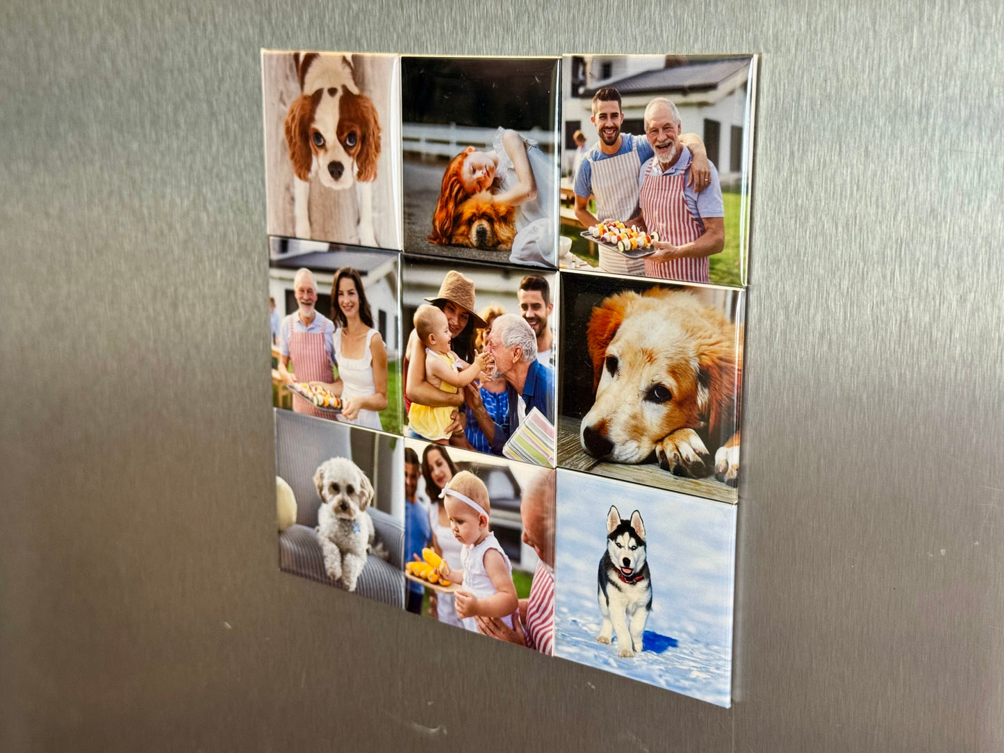 Set of 9 Custom Photo Magnets – A Memory You Can Hold Onto