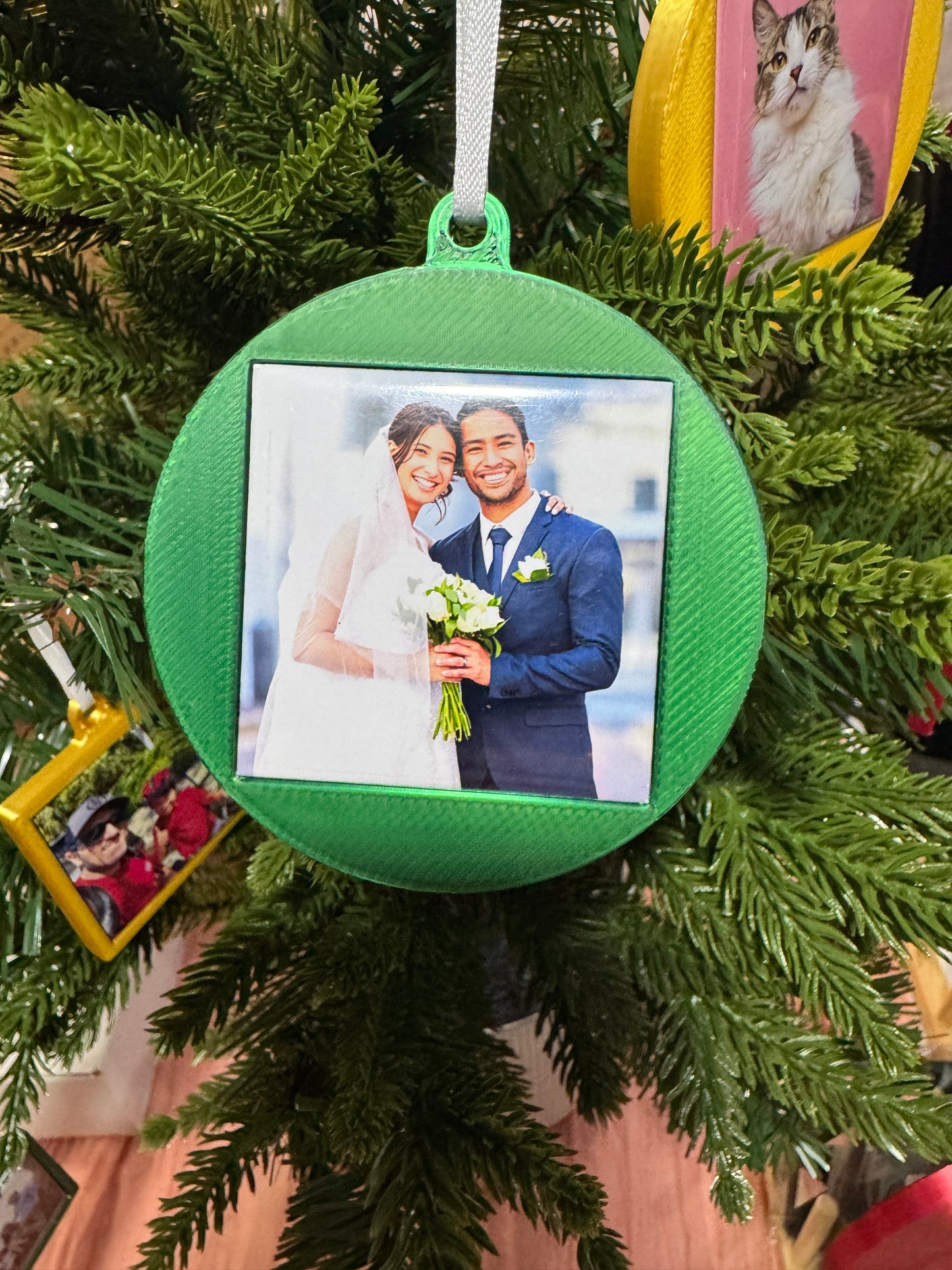 Interchangeable Photo Magnet Christmas Ornaments